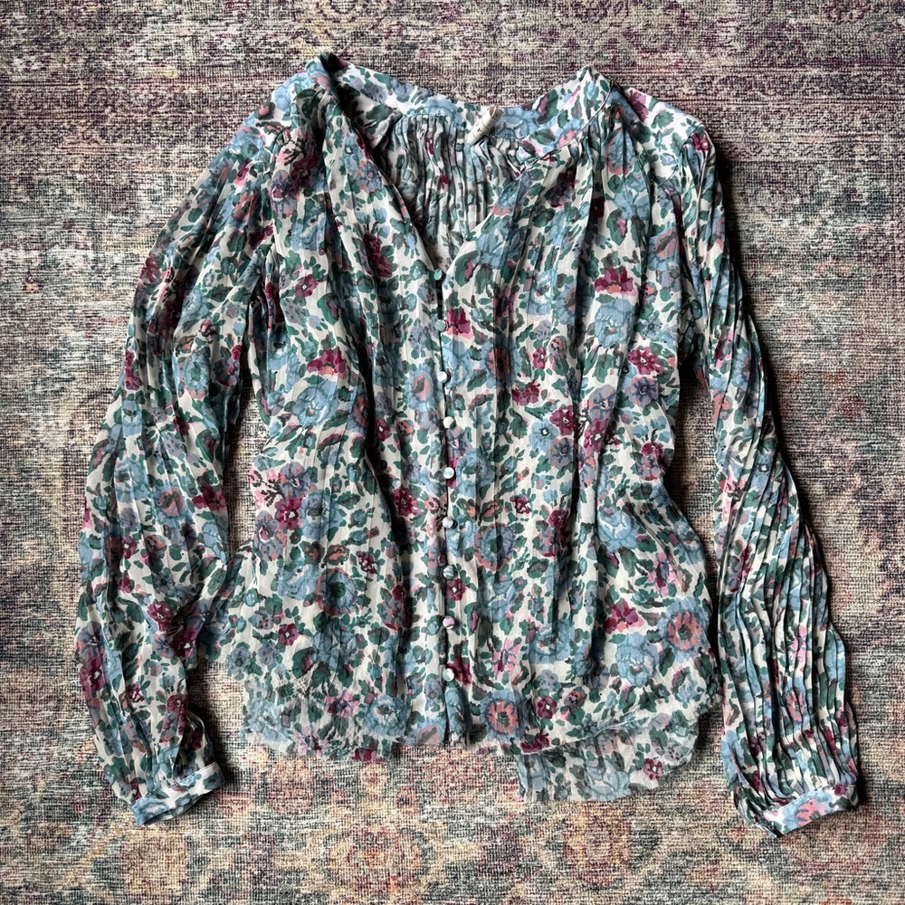 Sezane Floral Print Women's Top Blouse